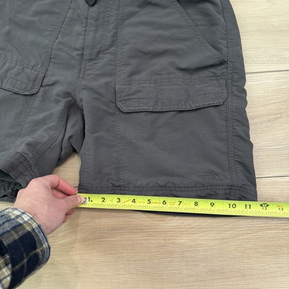 North Face Cargo Shorts Nylon Belted Hiking Outdoor Utility Pockets Mens M Gray - Picture 7 of 12